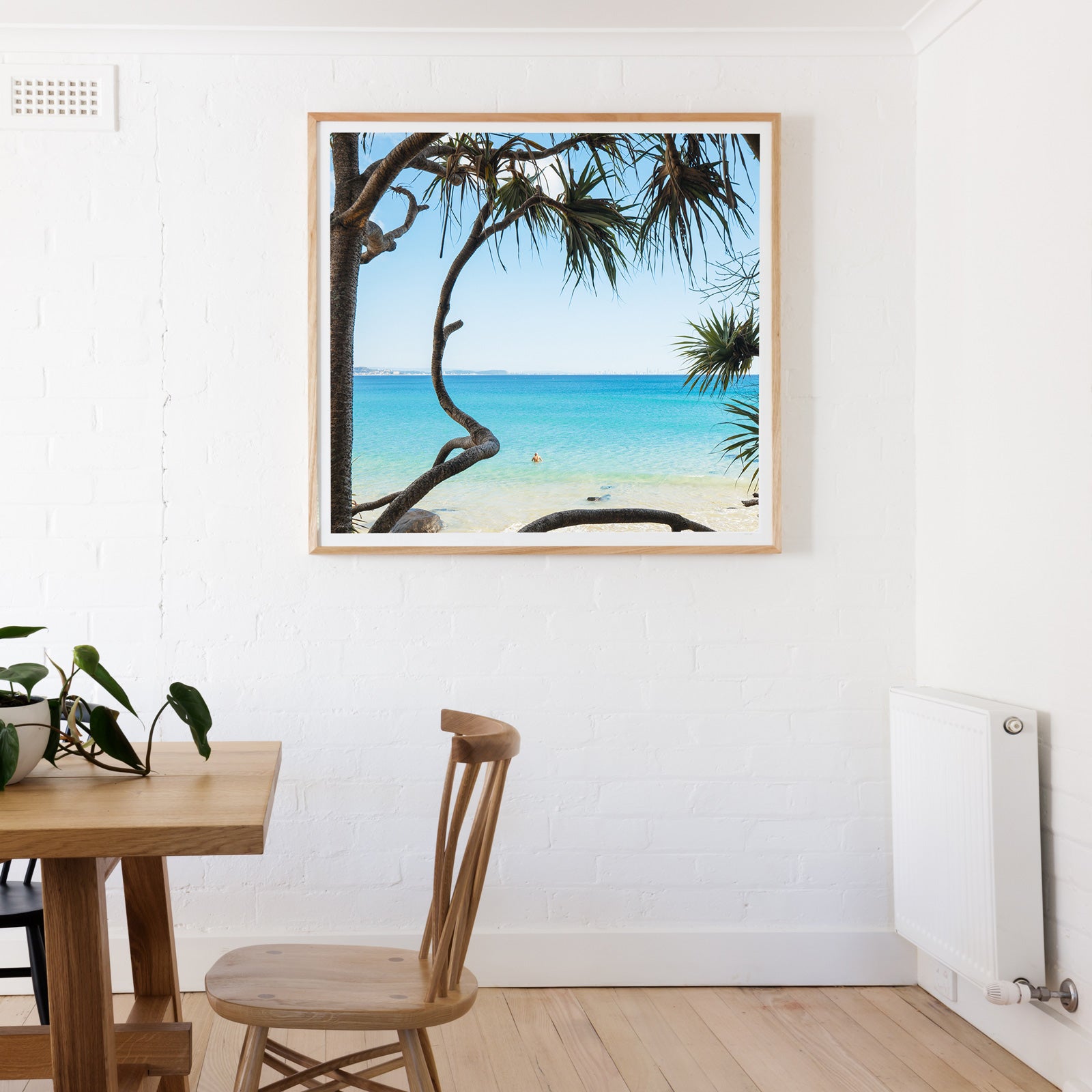 Greenmount beach gold coast prints square wall art oak frame