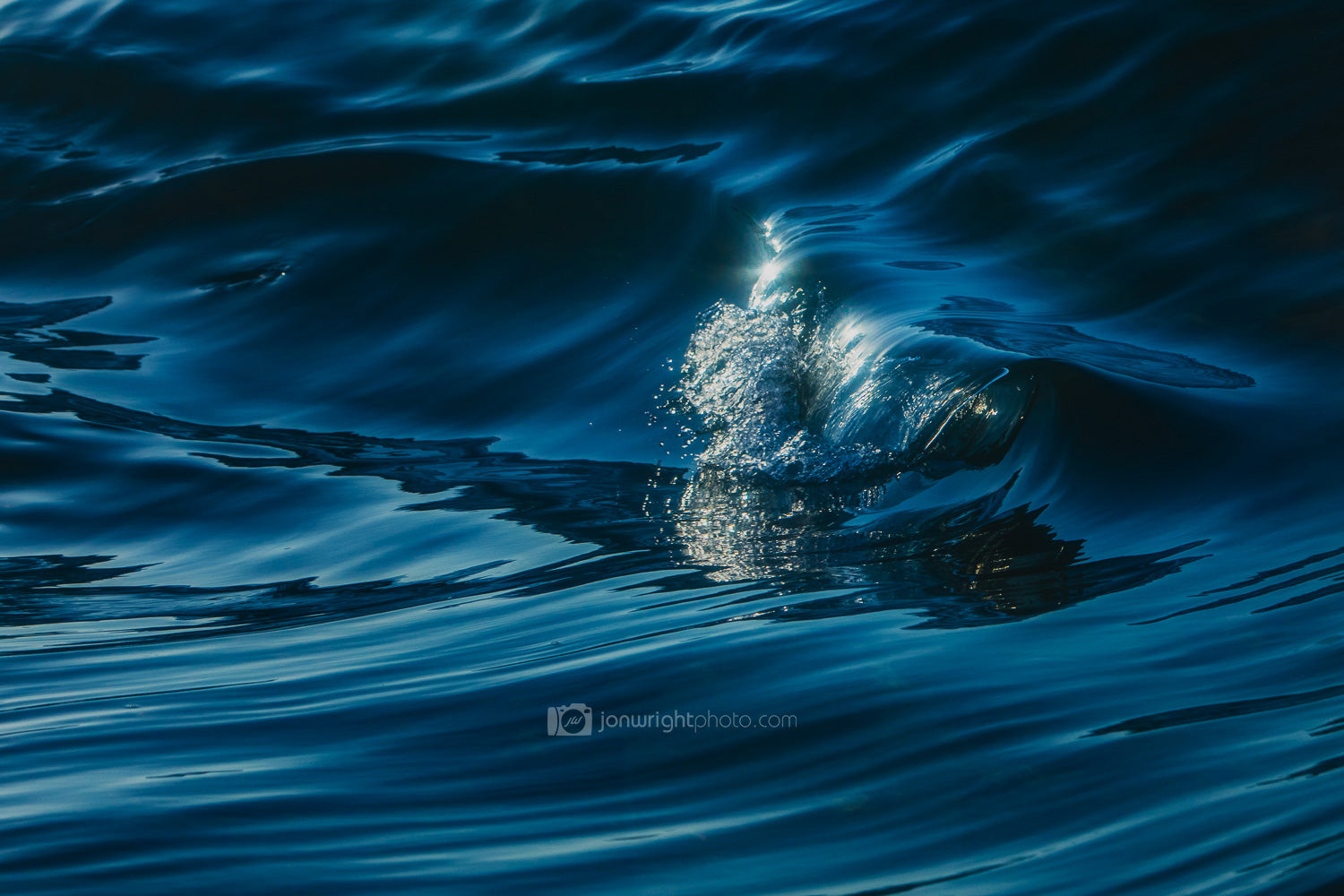 Water World Wave Art Blue Ocean Print