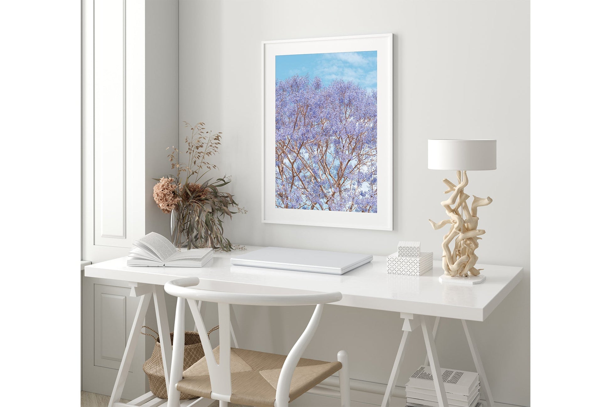 Jacaranda Dreams - White Frame Coastal