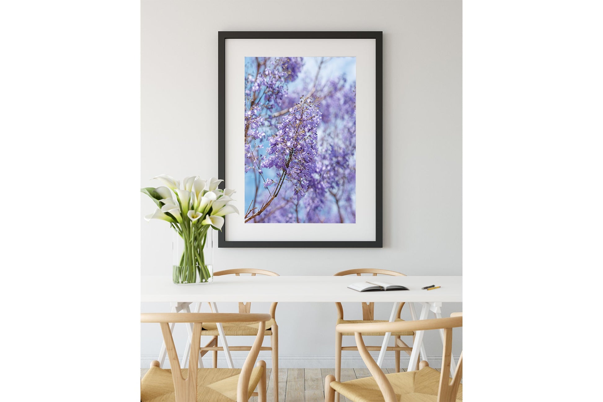 Lilac Sky - Black Framed Print