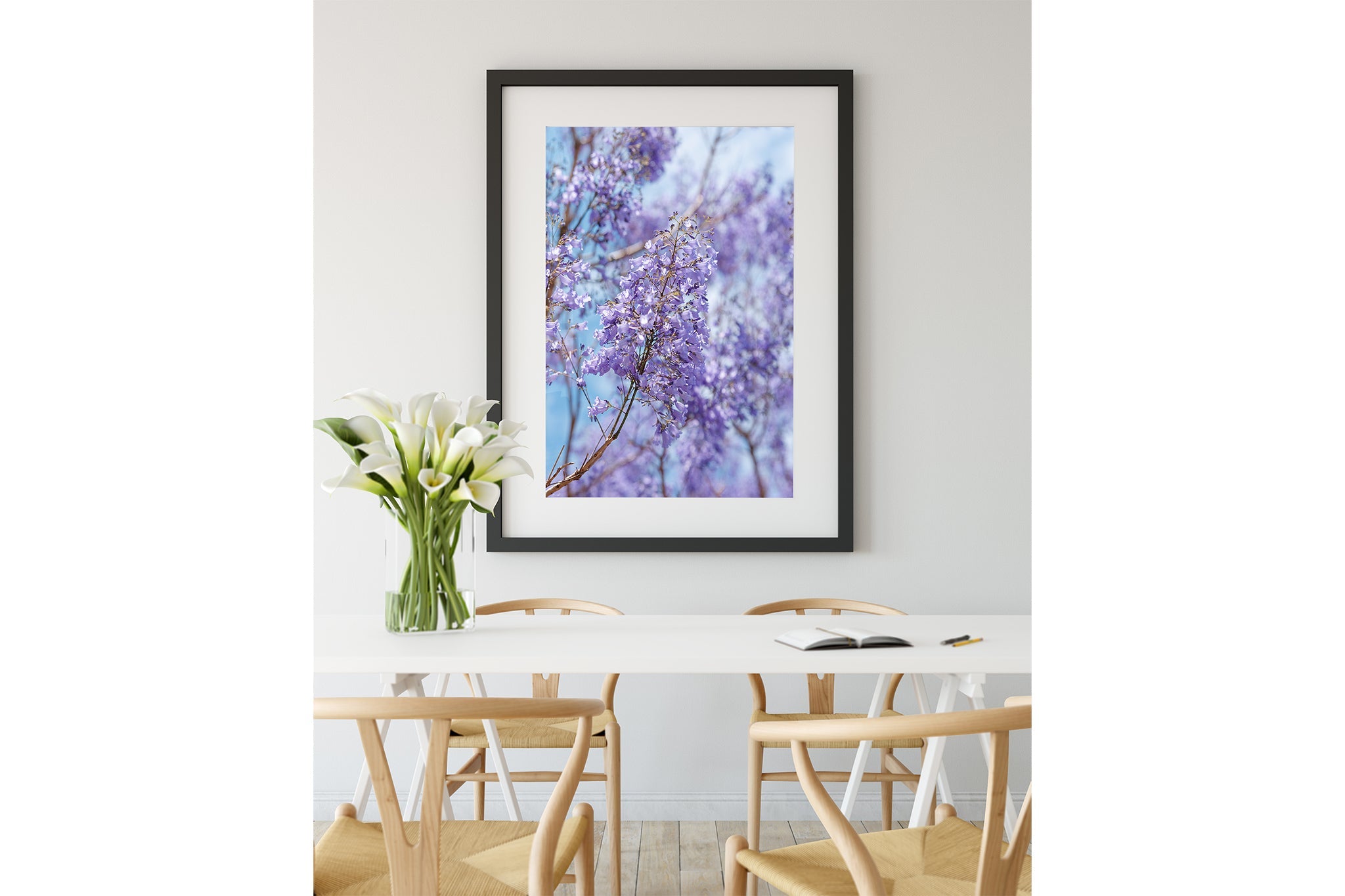 Lilac Sky - Black Framed Print