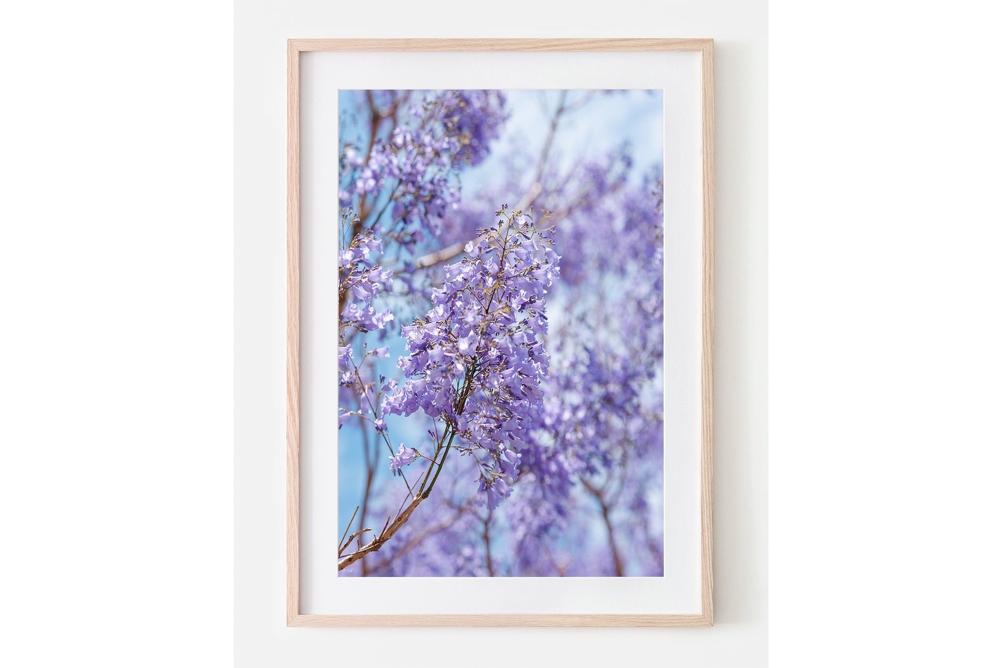 Lilac Sky - Oak Framed Print