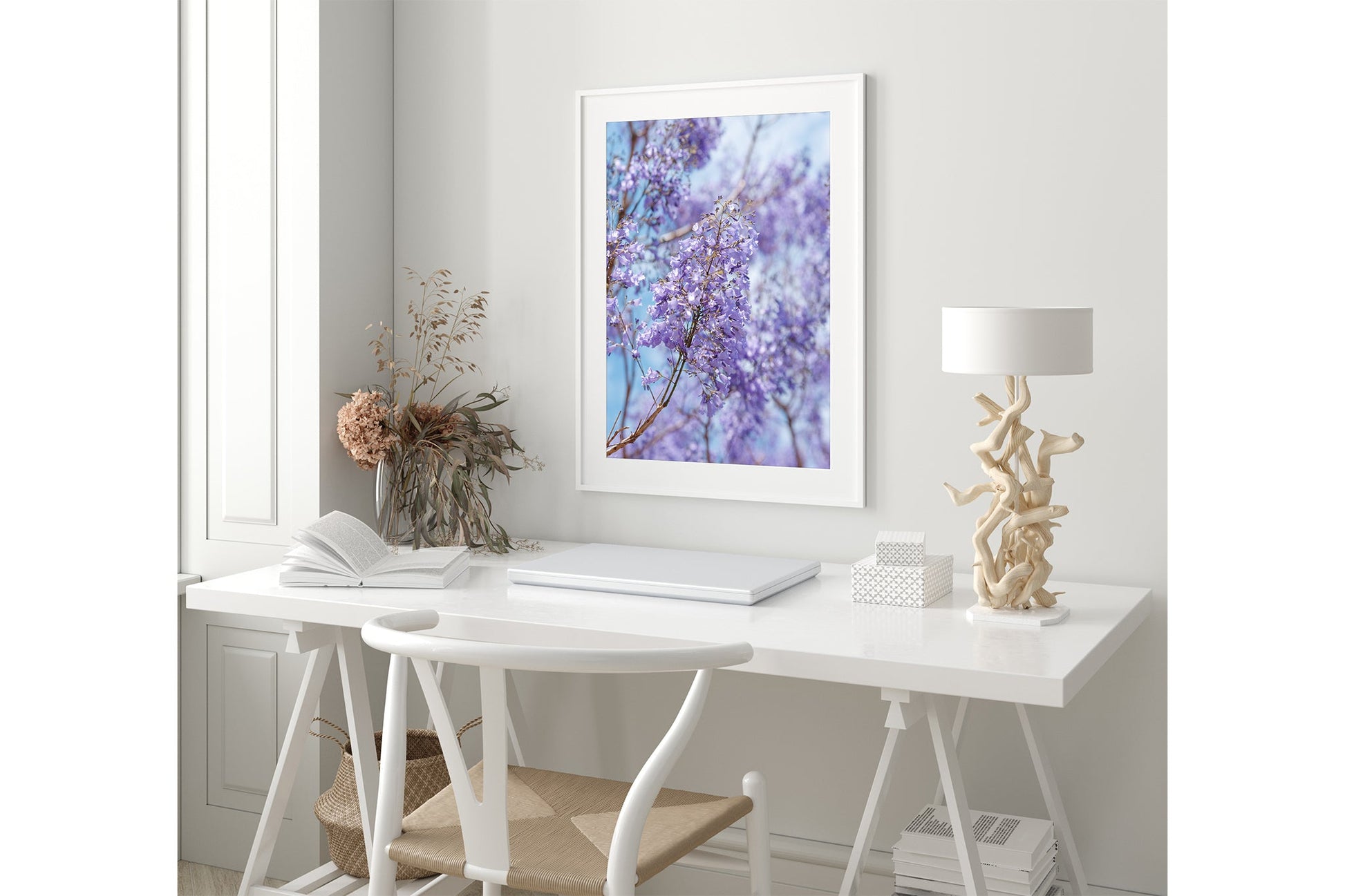 Lilac Sky - White Frame Coastal