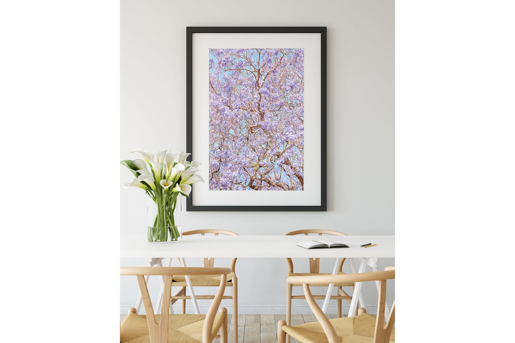 Violet Veil - Black Framed Print