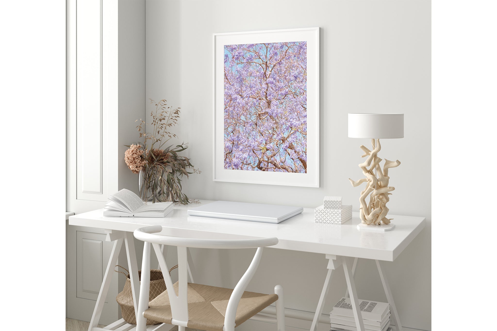 Violet Veil - White Frame Coastal