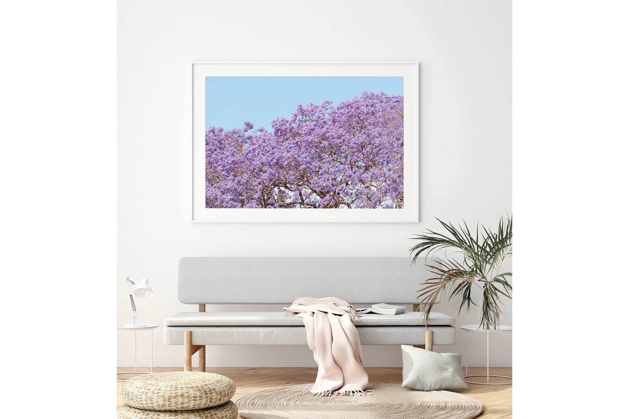 Violet Whisper - Bench Seat White Frame