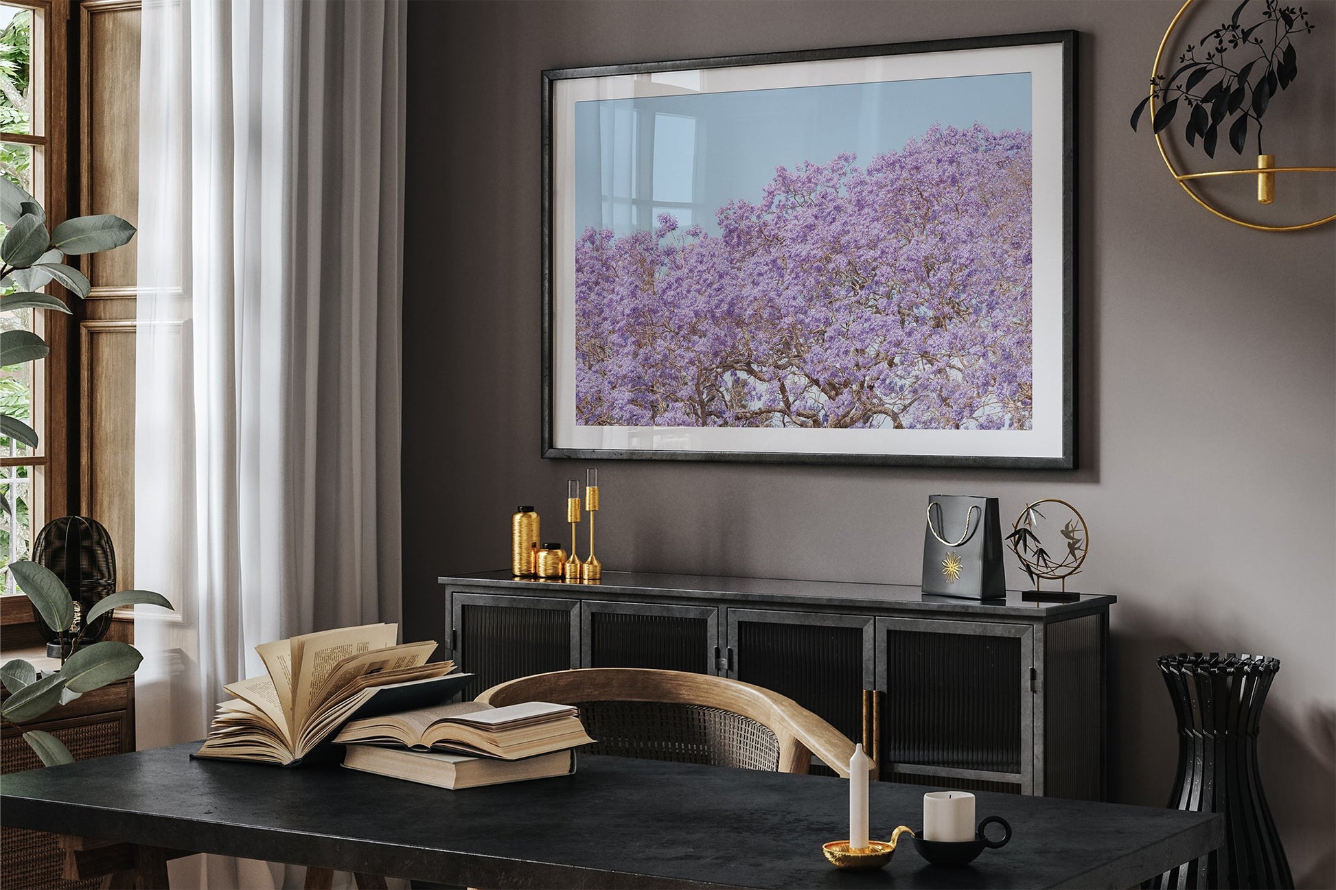 Violet Whisper - Black Frame Dark Room
