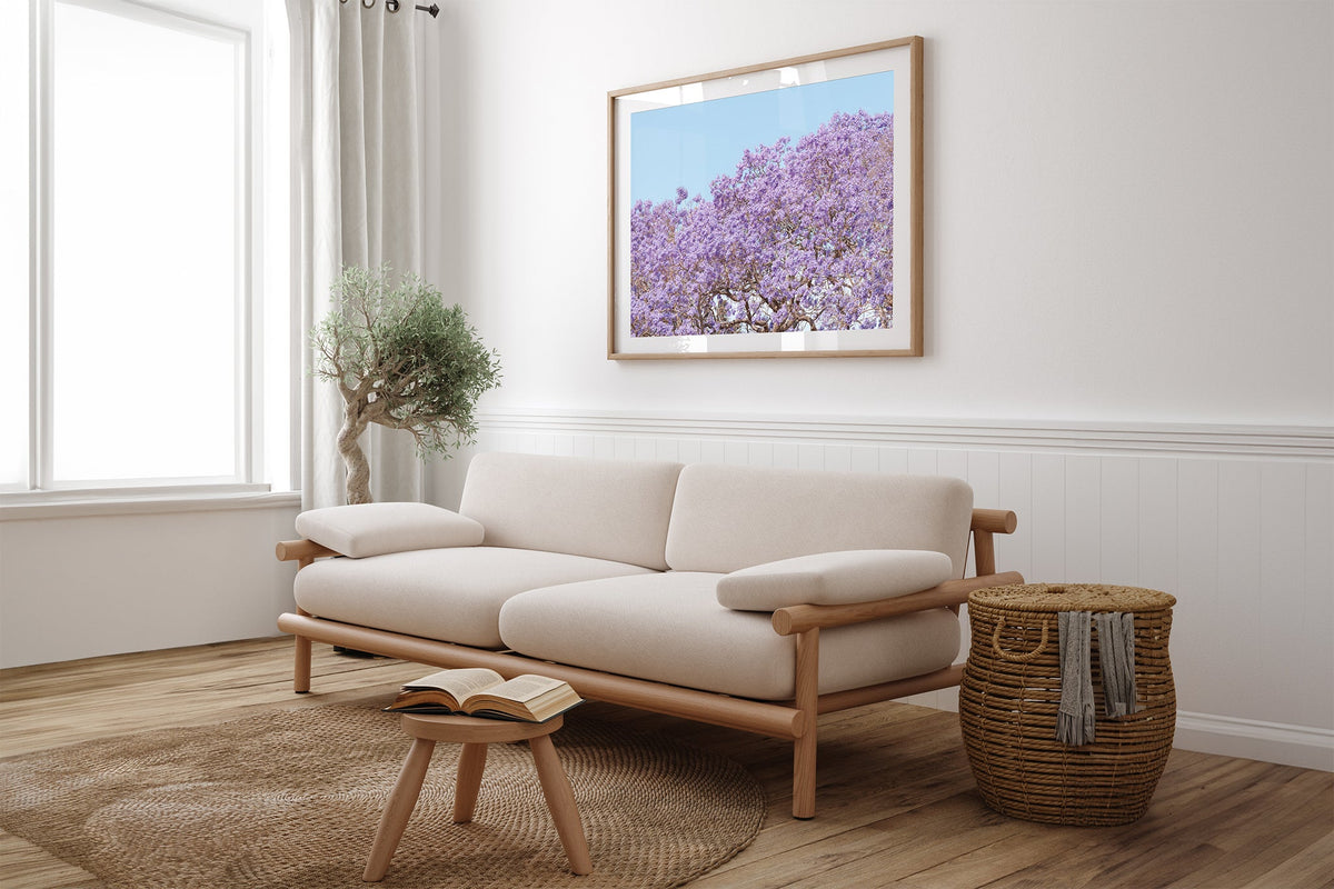 Violet Whisper - Oak Couch