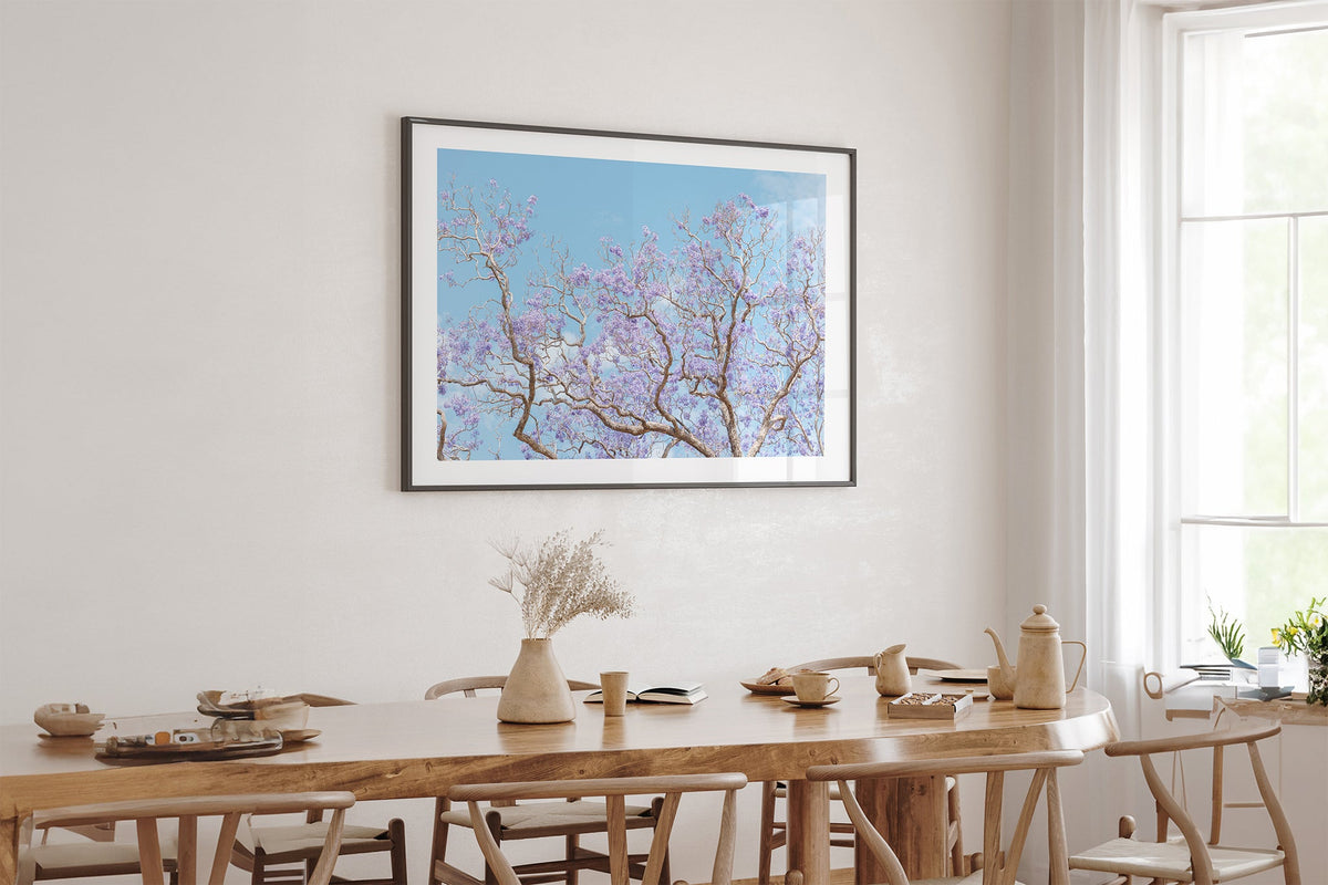 Soft Bloom - Black Frame Oak Table