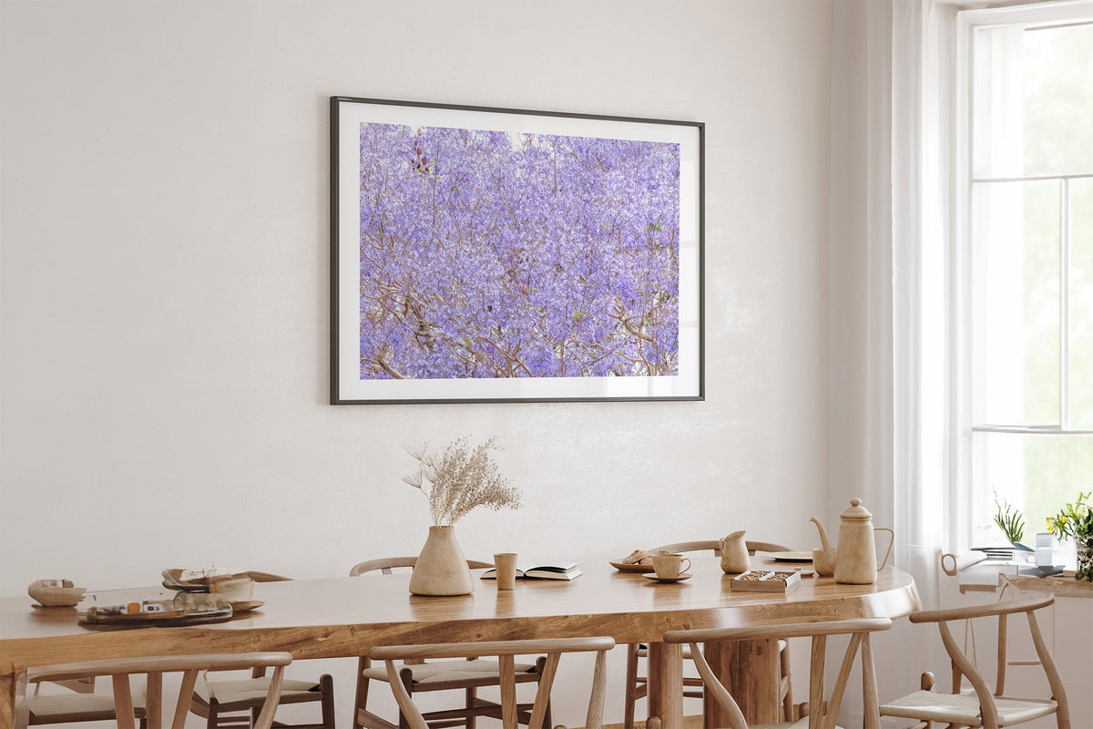 Purple Haze - Black Frame Oak Table