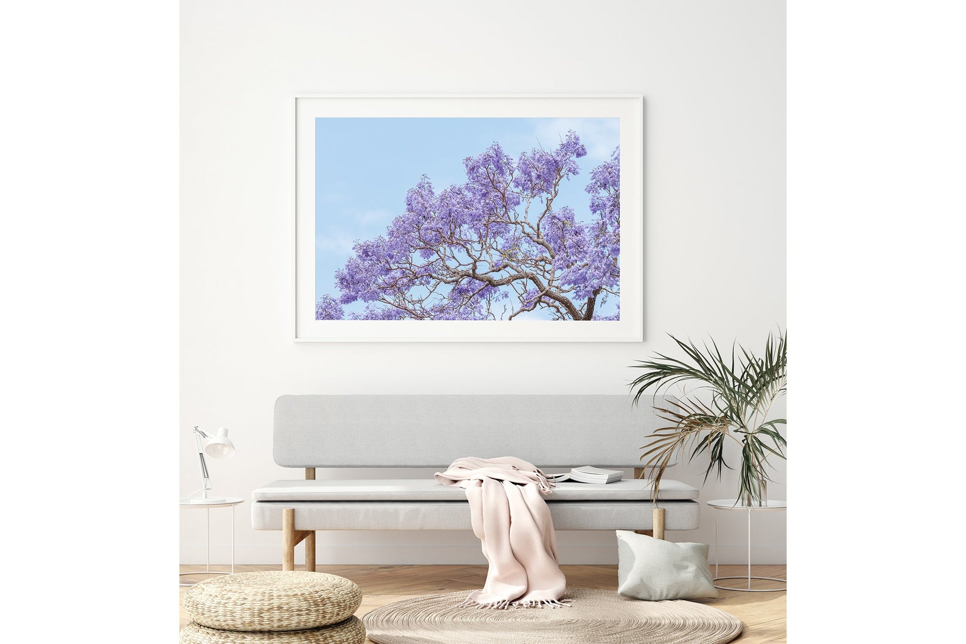 Blossom Study - Bench Seat White Frame