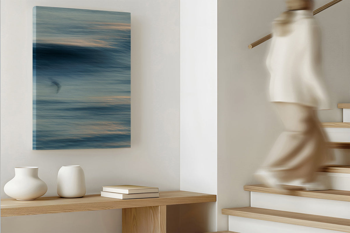 Gull Drift print shown as a canvas print.