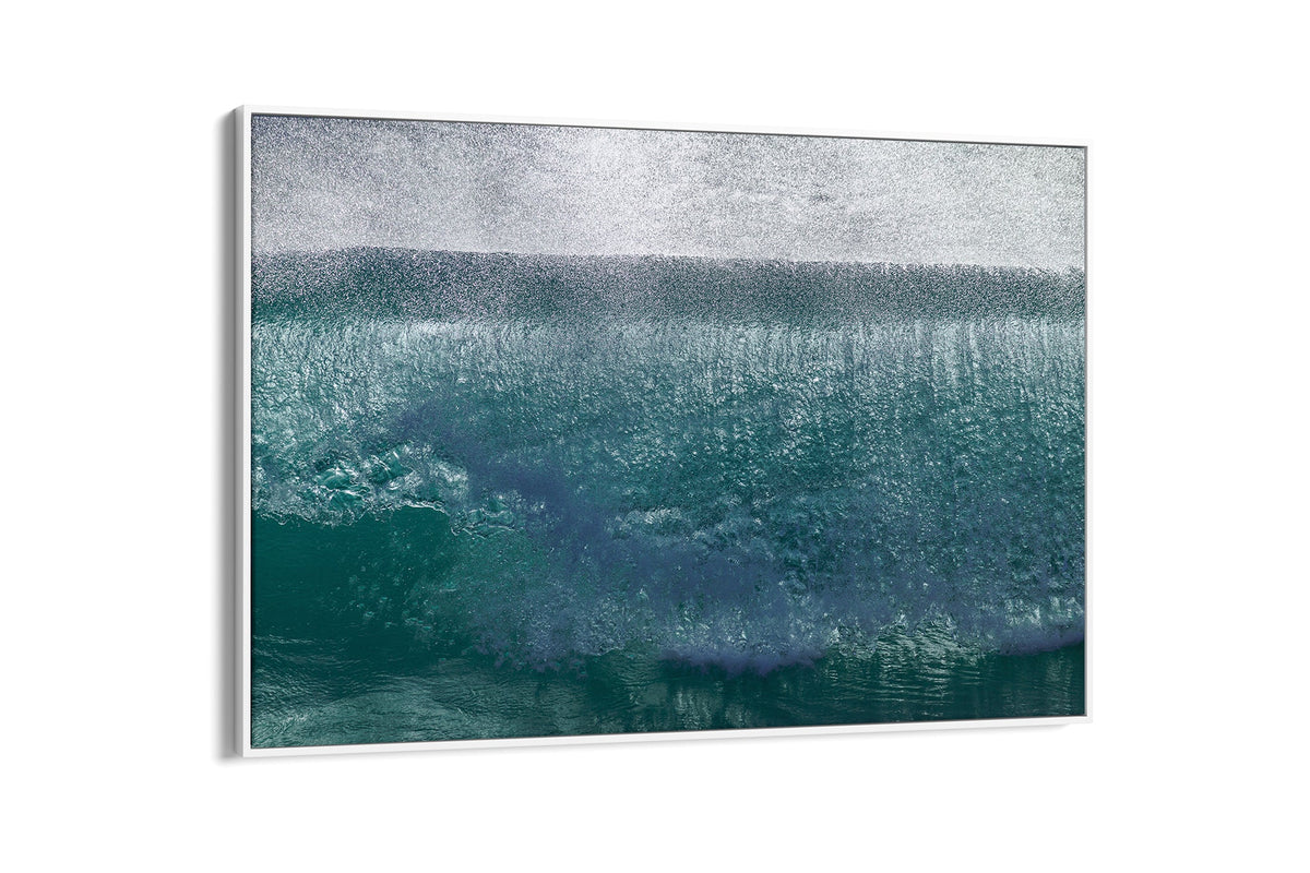 Jade Veil print shown as a canvas in a white float frame.