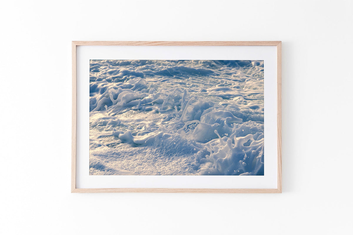 Frost Foam print shown framed in oak.