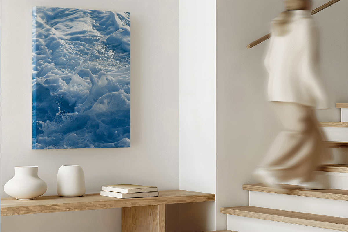 Blue Ribbon Foam print shown as a canvas print.