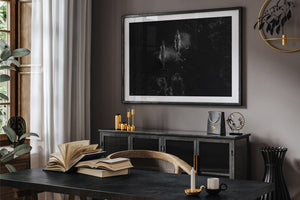 Whale Art Black and White Framed prints