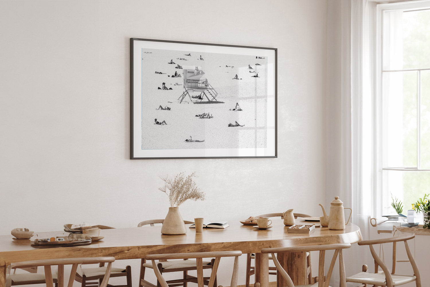 Framed Bondi Beaech Artwork in black frame