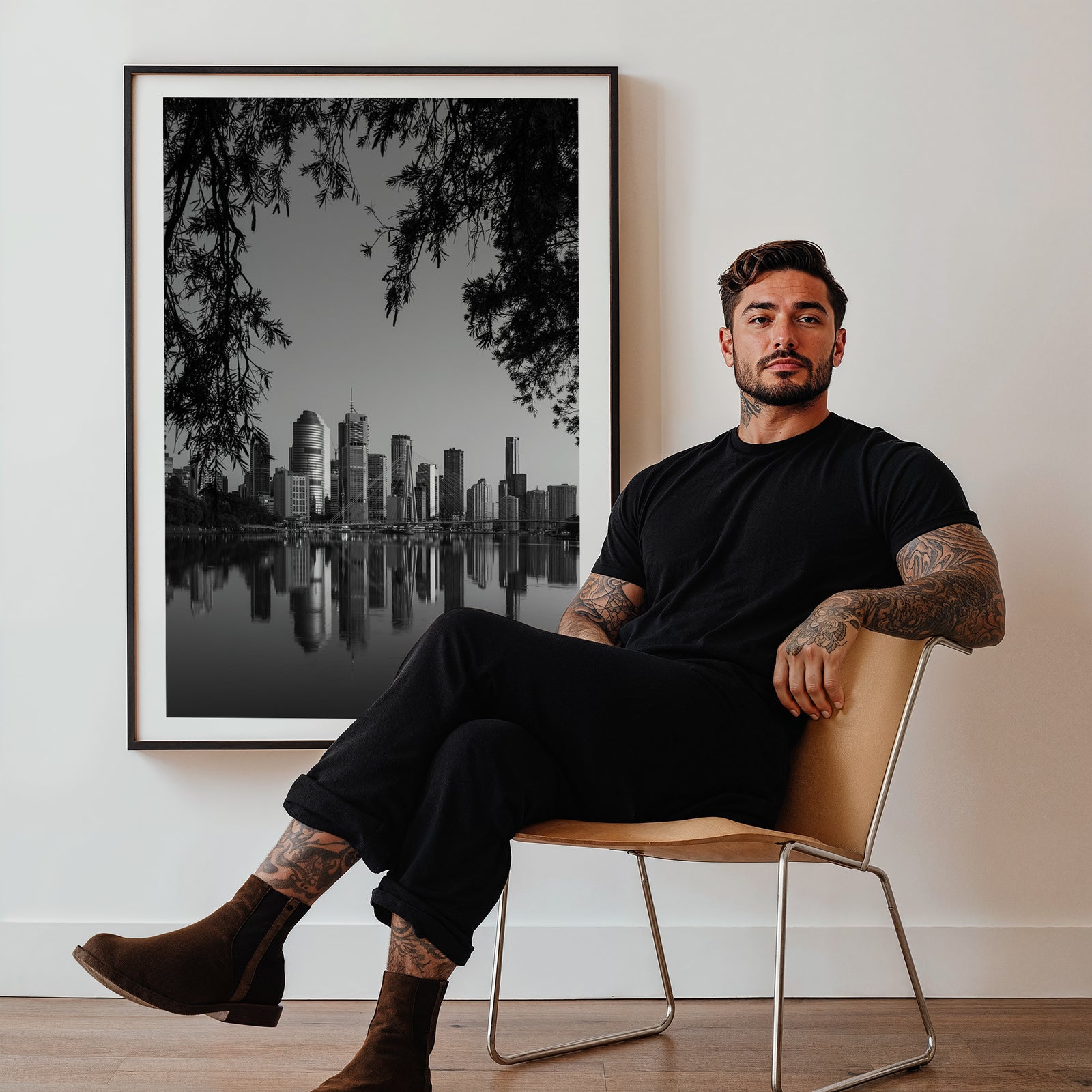 Twilight Of Brisbane B&W - Brisbane City, Australia