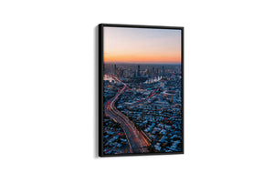 Brisbane City Aerial Print Canvas Art Woolangabba