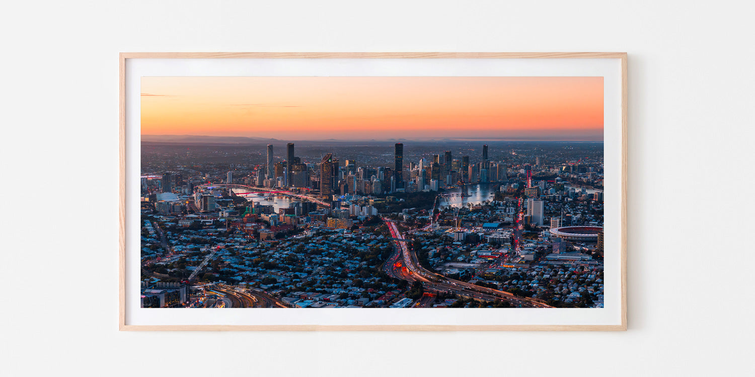 Brisbane Aerial Print #6 - Brisbane City, Australia