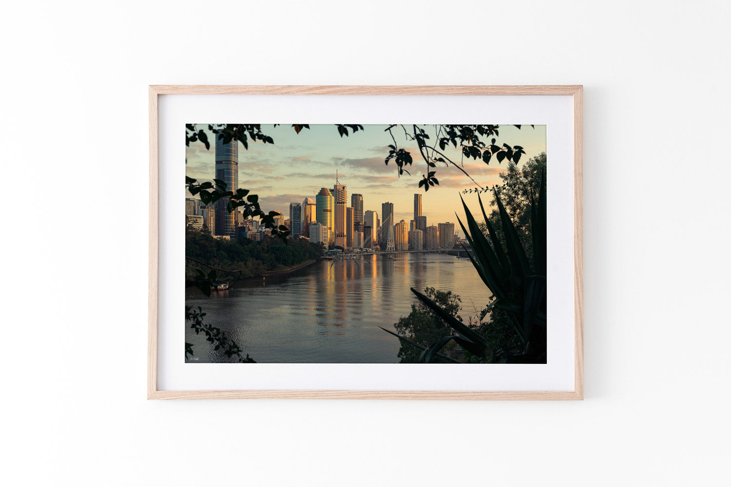 Framed Brisbane City Print