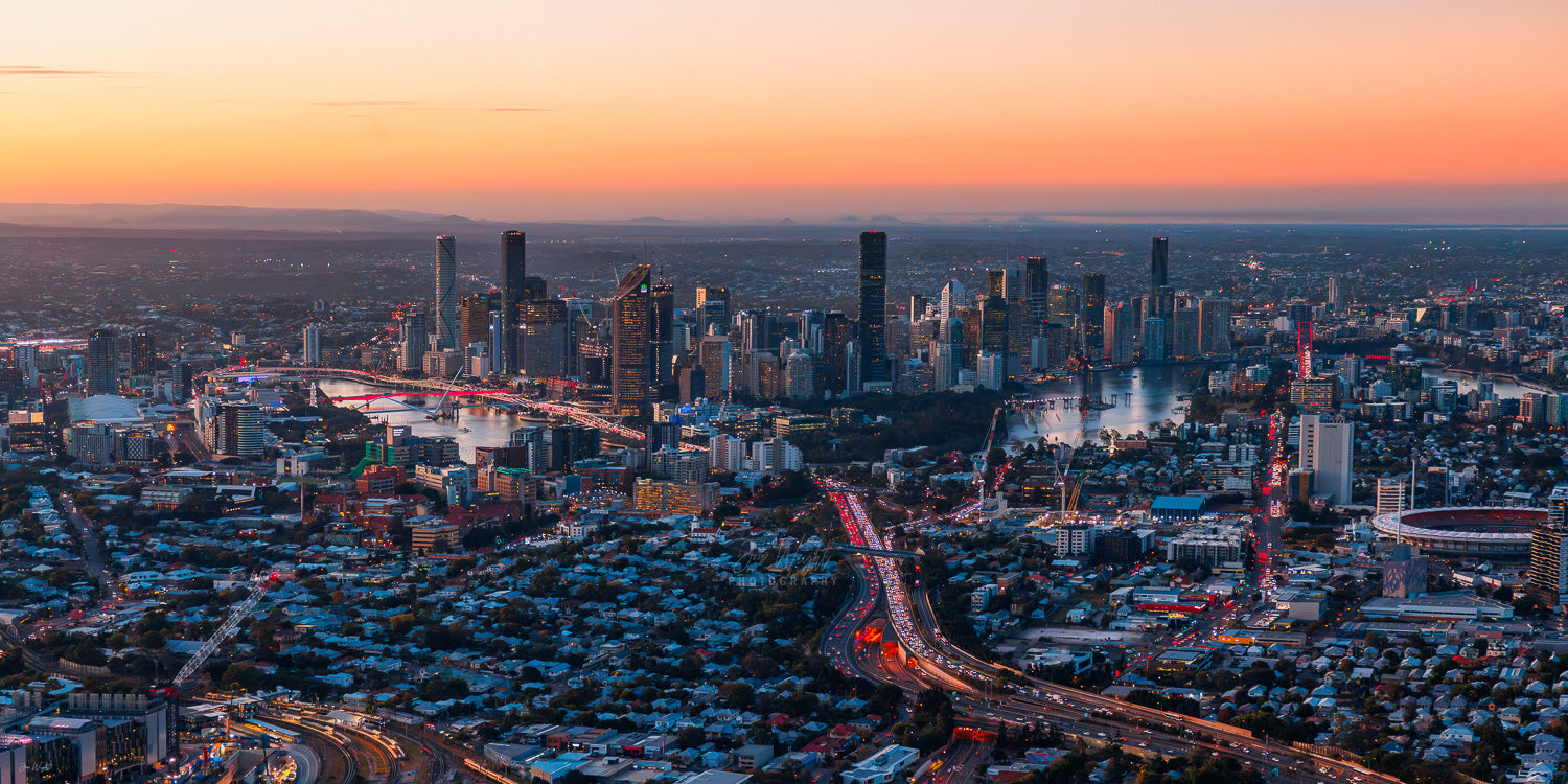 Brisbane Aerial Print #6 - Brisbane City, Australia