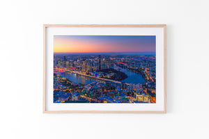 Brisbane Aerial Print #5 - Brisbane City, Australia