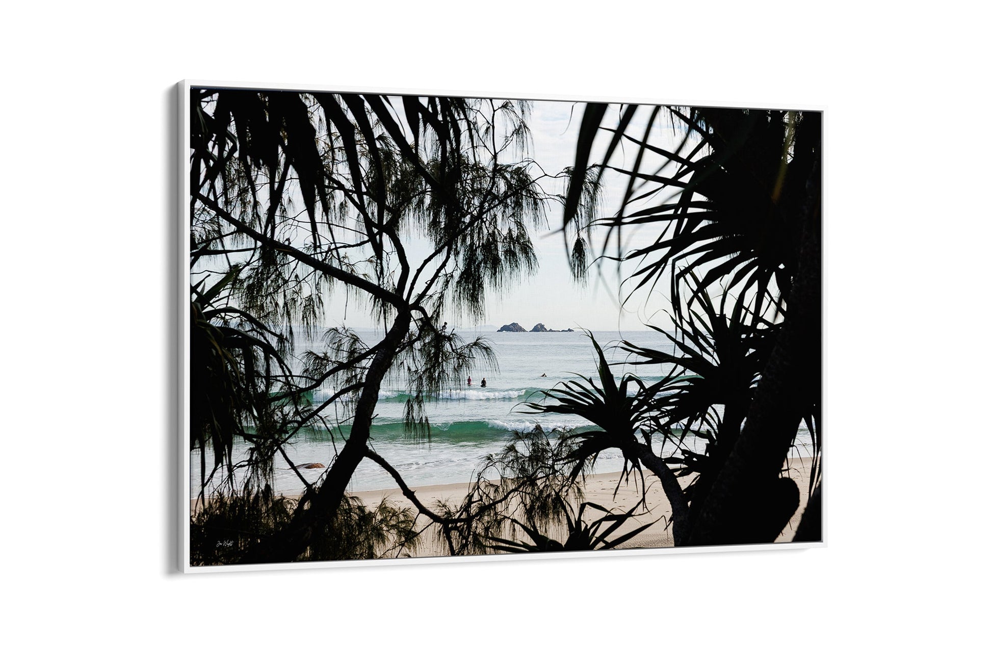 Framed Horizon print shown as a white float frame canvas.