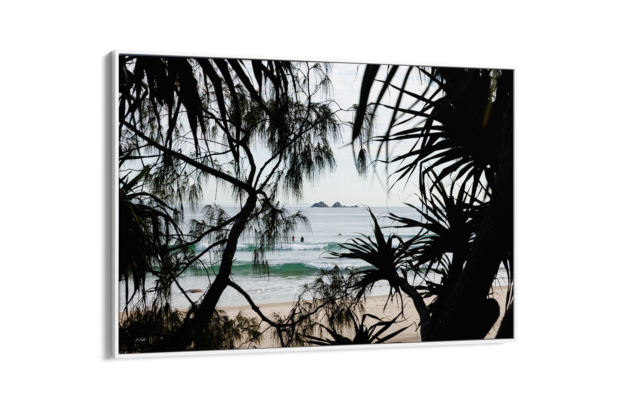 Framed Horizon print shown as a white float frame canvas.