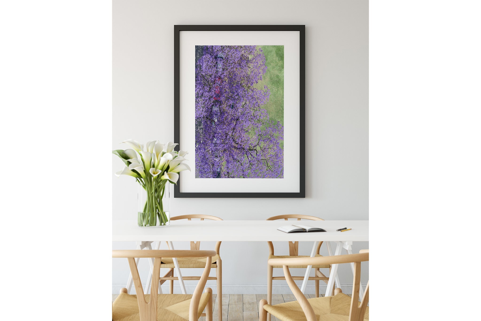Bloom Boulevard - Black Framed Print