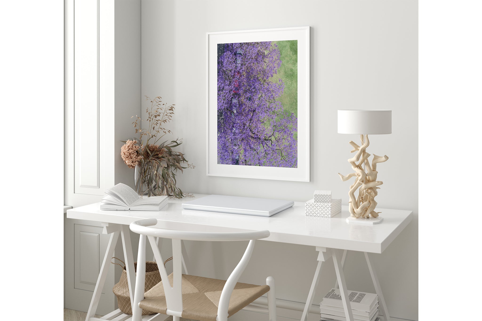 Bloom Boulevard - White Frame Coastal