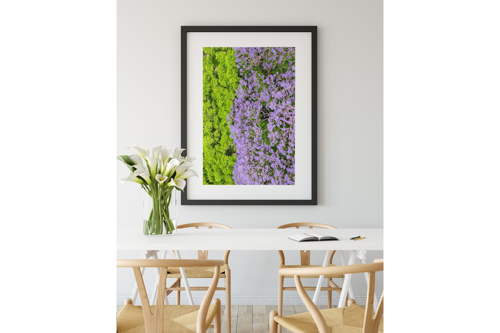 Canopy Contrast - Black Framed Print