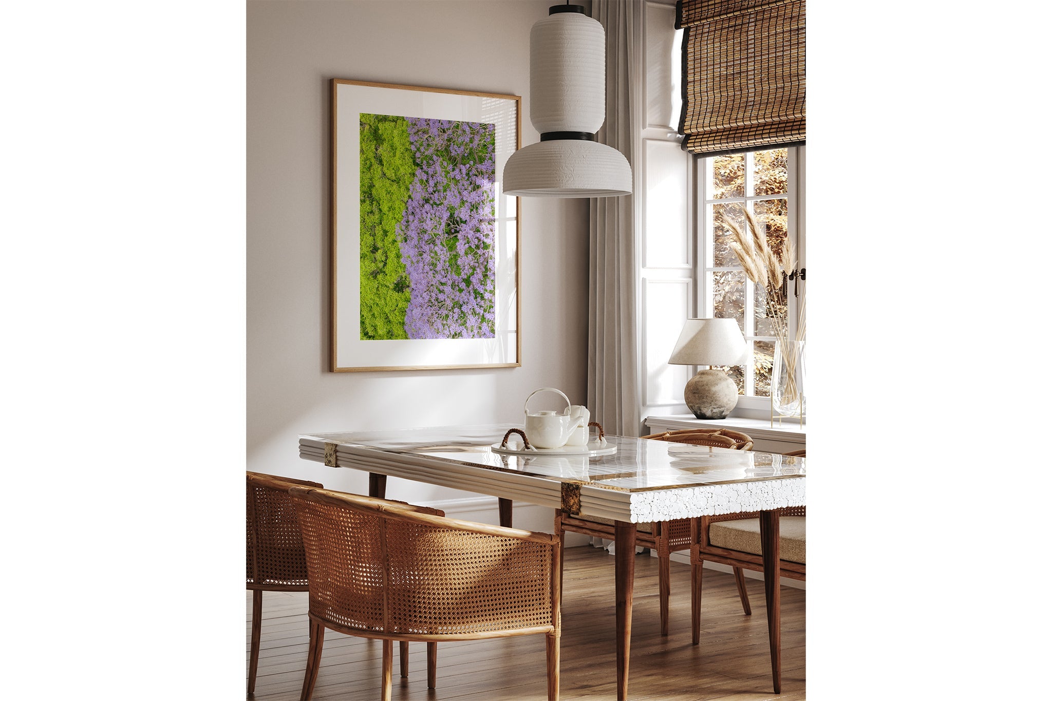 Canopy Contrast - Oak Frame Portrait Print