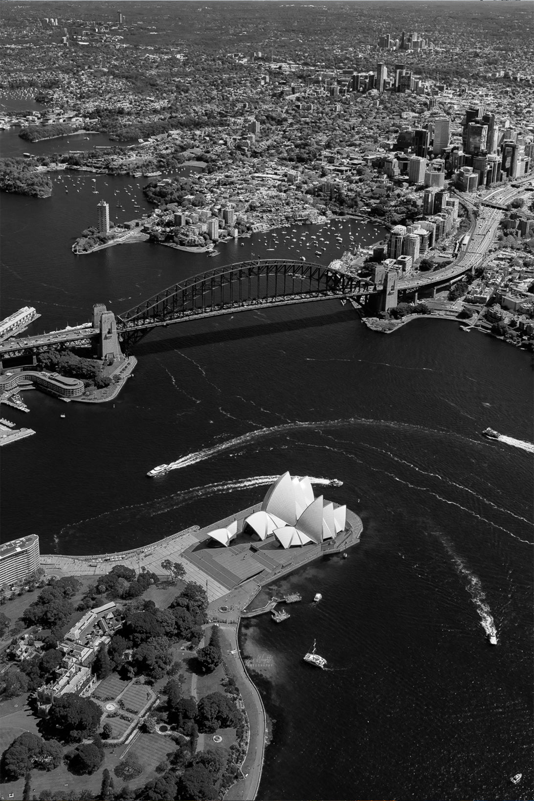Sydney Aerial Print Of Harbour Bridge