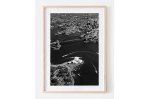 Iconic Sydney Aerial BW - Sydney, NSW Australia