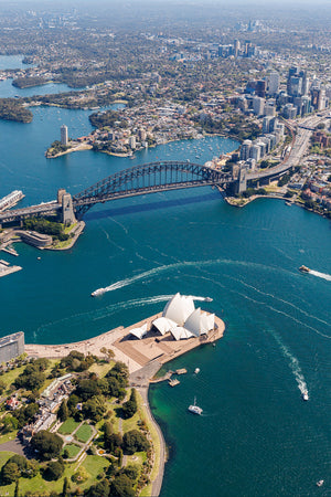 Iconic Sydney Harbour Aerial Colour - Sydney, NSW Australia
