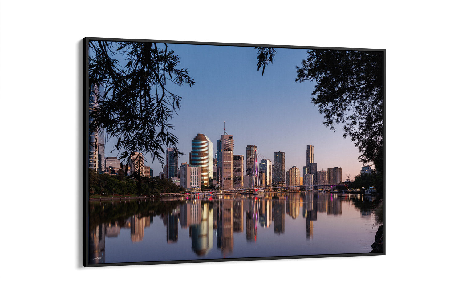 Brisbane City Framed Canvas Print