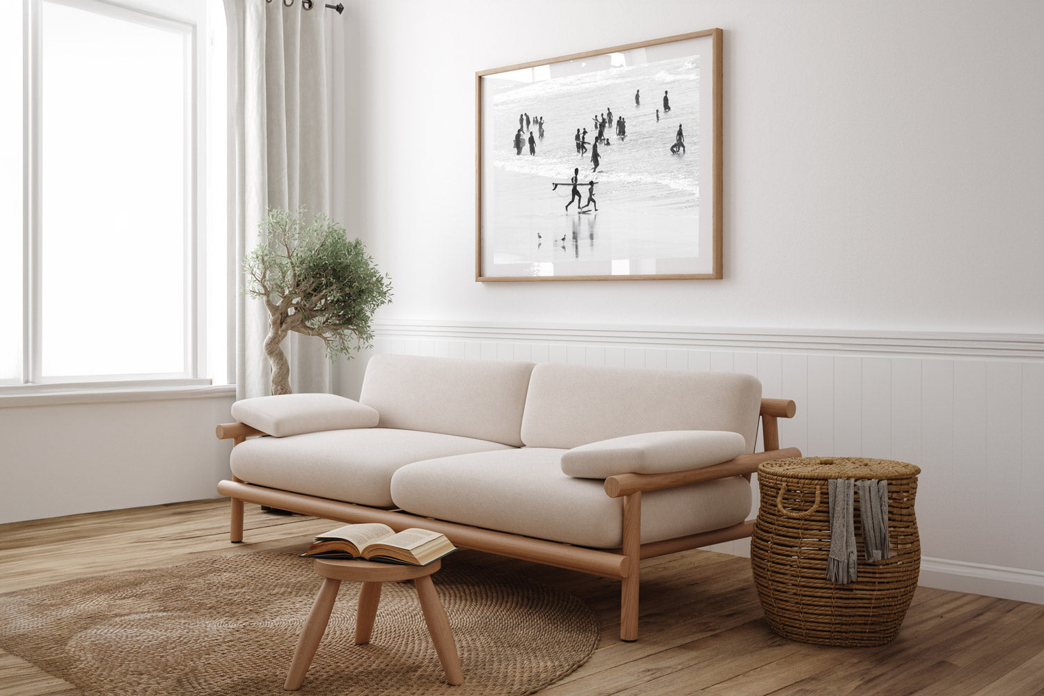 Kirra Beach Black and white print