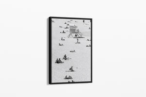 Bondi Beach Black and White Canvas Print