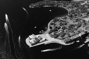 Opera House Aerial Landscape BW - Sydney, NSW Australia