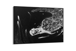 Opera House Aerial Landscape BW - Sydney, NSW Australia