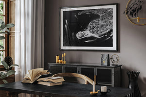 Opera House Aerial Landscape BW - Sydney, NSW Australia