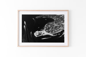 Opera House Aerial Landscape BW - Sydney, NSW Australia