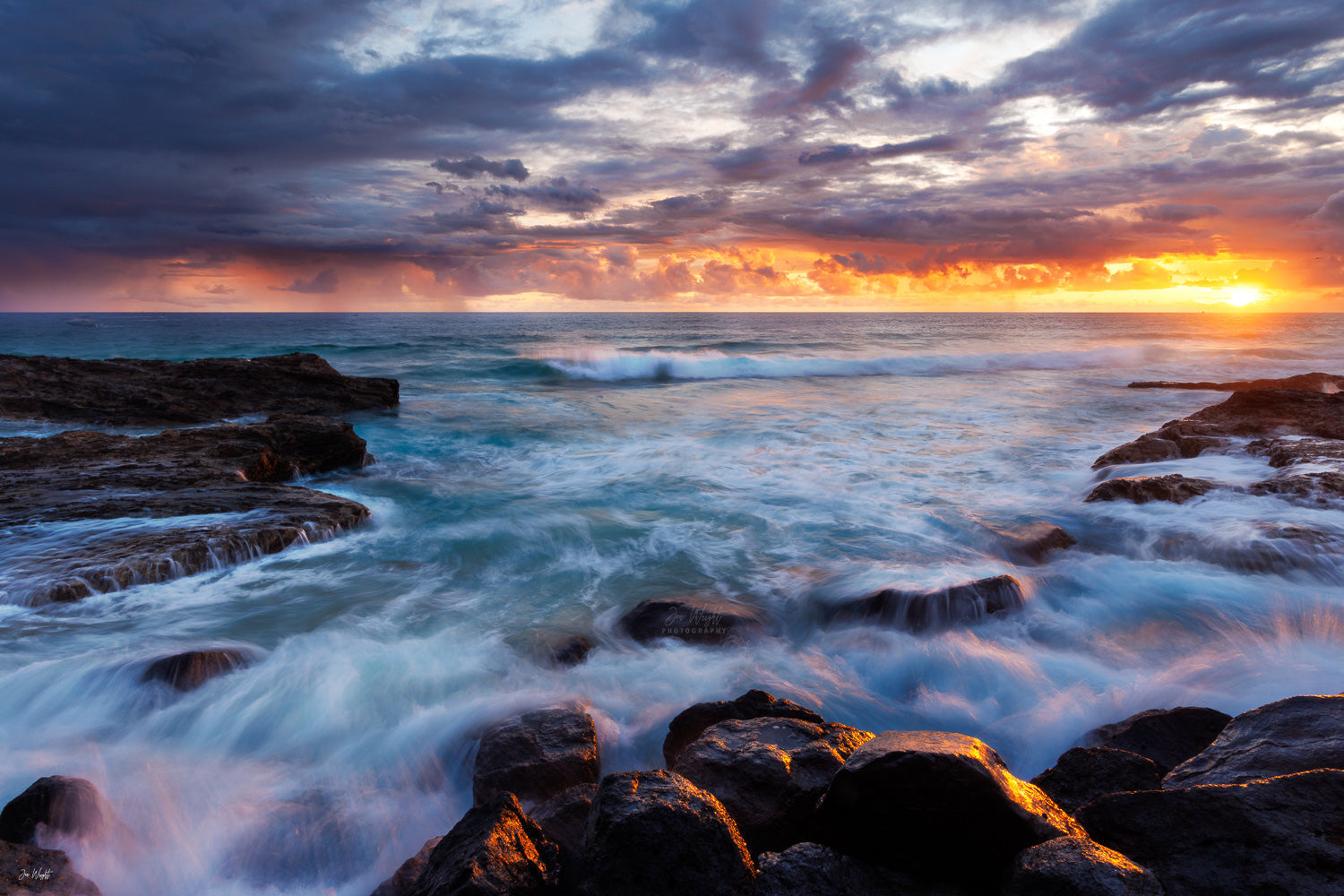 Srapper Rocks Snapper Rocks Sunrise Canvas Print - Jon Wright Photography ...