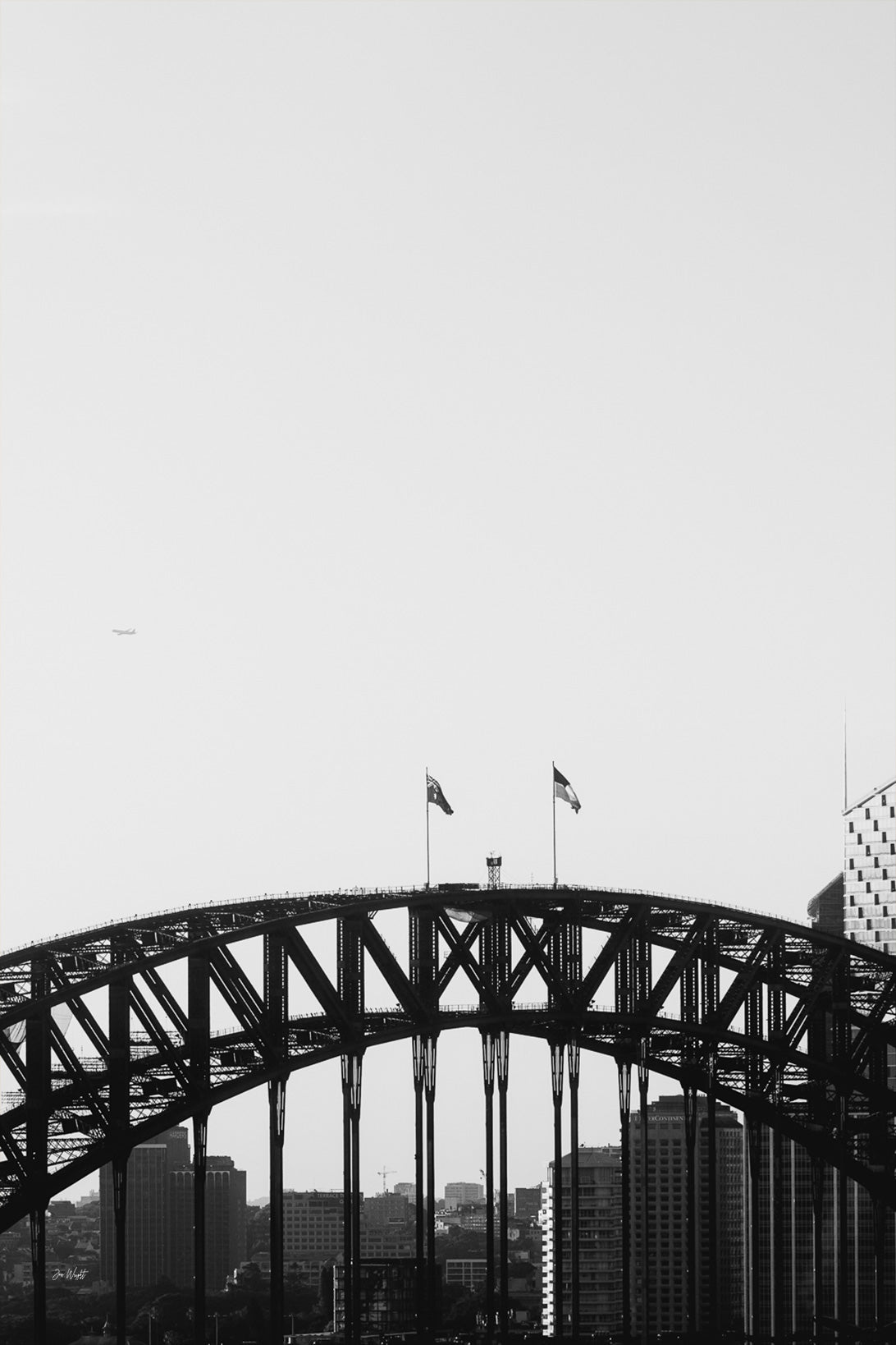 Harbour Bridge Graphic BW, Sydney - NSW Australia