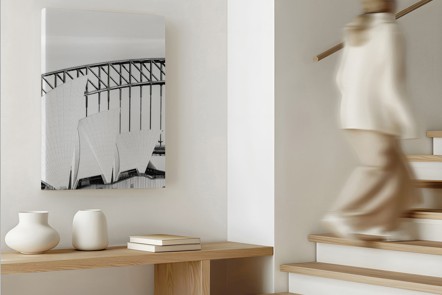 Black and white Sydney Opera House Canvas