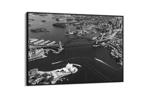 Sydney Harbour Aerial I BW - Sydney, NSW Australia