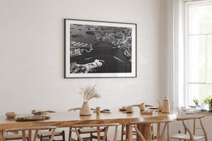 Sydney Harbour Aerial I BW - Sydney, NSW Australia