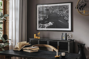 Sydney Harbour Aerial I BW - Sydney, NSW Australia