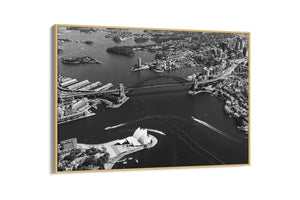 Sydney Harbour Aerial I BW - Sydney, NSW Australia